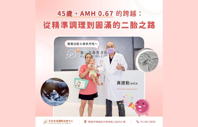 45歲、AMH 0.67的跨越：從精準調理到圓滿的二胎之路