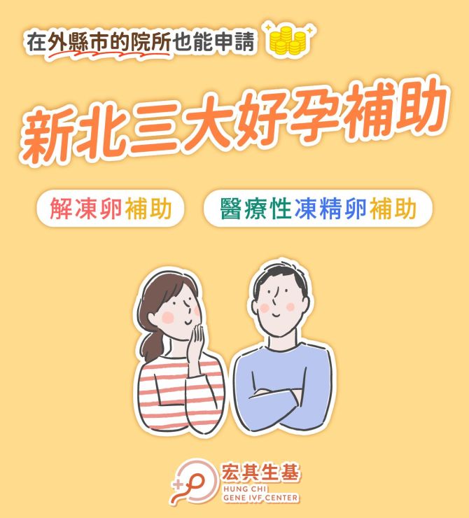 新北市民在外縣市院所進行療程也能申請新北三大好孕補助